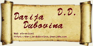 Darija Dubovina vizit kartica